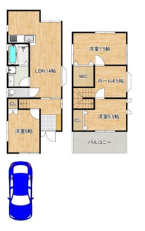 【間取り】 | ファミリーのおすすめの３LDK+屋根裏収納！ゆとりある住まいでのびのび新生活をここで始めませんか♪