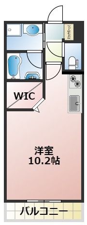 熊本市中央区上鍛冶屋町の賃貸マンションの間取り