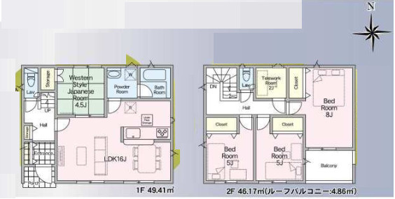 秦野市ひばりケ丘第2　新築戸建　全4棟4号棟