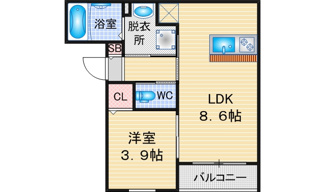 【間取り】 | レイルズ新守山 | 略図の為、現状優先