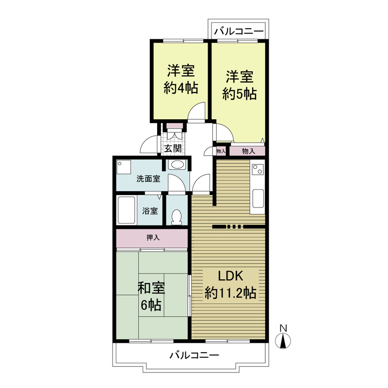 阪神打出浜マンションの間取り