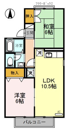 サンモール北花田Bの間取り