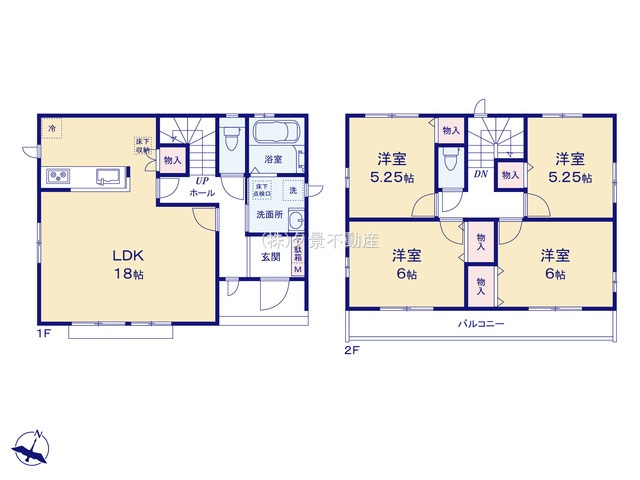 《仲介手数料無料》富士見市上沢１丁目13-11新築一戸建てハートフルタウンの間取り
