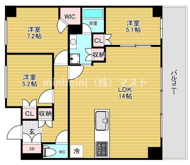 ワイズ相生通の間取り