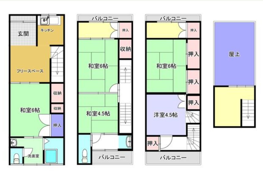 天王寺町北　中古戸建の間取り