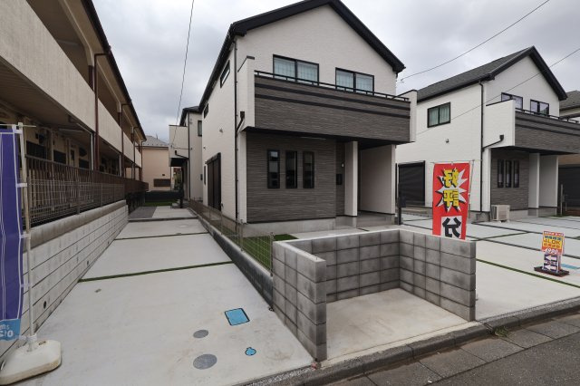 《仲介手数料無料》富士見市上沢１丁目13-11新築一戸建てハートフルタウンの外観|撮影日 2026年9月17日 12:00 曇り