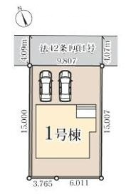 杉戸第５　新築一戸建て　リーブルガーデンの区画図|1区画