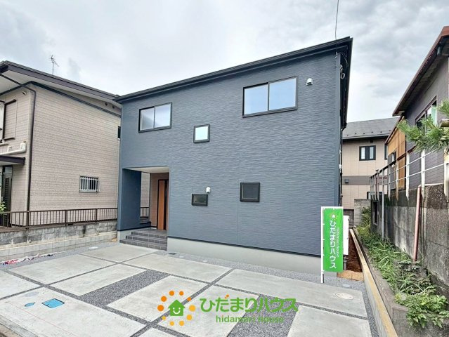 杉戸第５　新築一戸建て　リーブルガーデンの外観|モダンなデザインで、スタイリッシュな外観です！