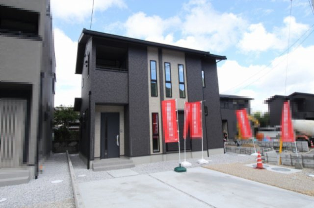 介良　新築戸建　2号棟　（全5区画）の外観|完成です！
2号棟　土地面積　187.48㎡（約53.05坪）　建物面積113.02㎡（約34.19坪）
