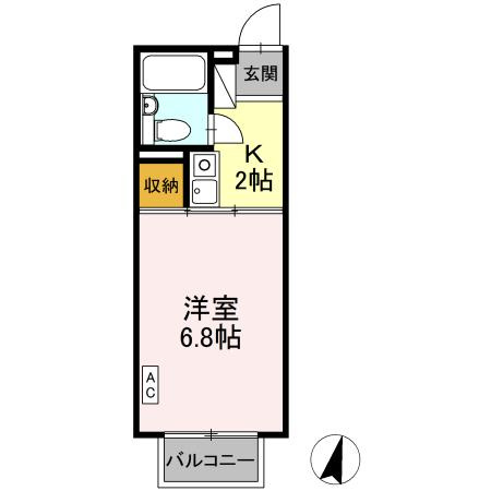 東村山市萩山町４丁目のアパートの間取り