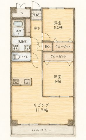 ライオンズマンション舞子の間取り
