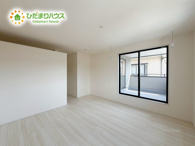 いわき市勿来町窪田町通1丁目第1　新築戸建　3号棟の寝室|9.2帖の主寝室！十分な広さがあるので、大切なプライベート空間を素敵に演出できます♪