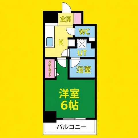 PULCHRA IMAIKE　名古屋市賃貸　仲介手数料無料の間取り