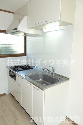 ハイツボヌールB棟のキッチン