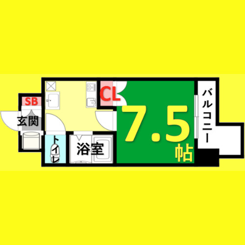 パルティール千種　名古屋市賃貸　仲介手数料無料の間取り