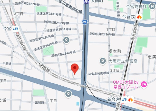 アドバンス難波南ワイズの地図