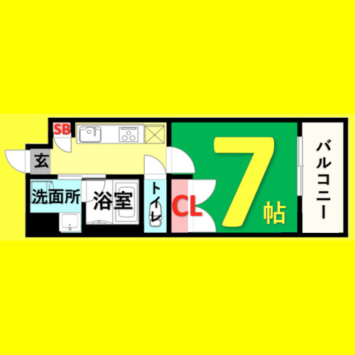 アールズタワー池下西　名古屋市賃貸　仲介手数料無料の間取り