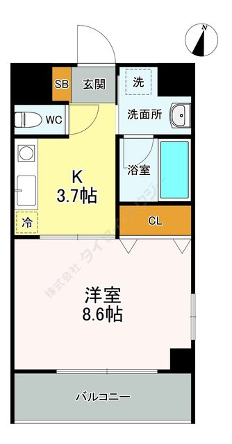 メズューセラ五橋の間取り