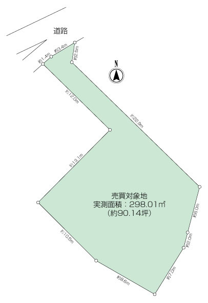 原町・建築条件無し土地の画像