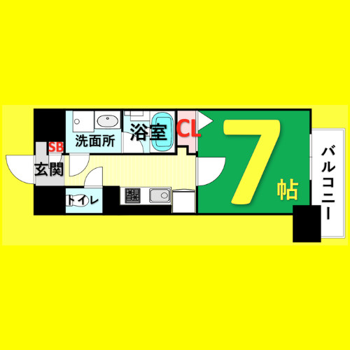 コートバスク　名古屋市賃貸　仲介手数料無料の間取り