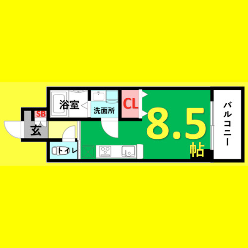 La Douceur今池　名古屋市賃貸　仲介手数料無料の間取り