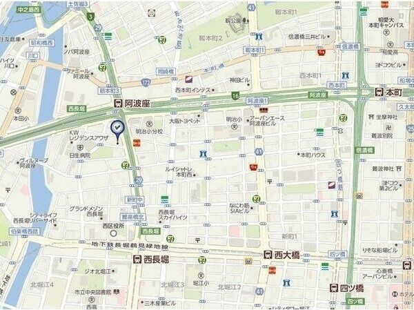 エスリード阿波座ラグジェの地図