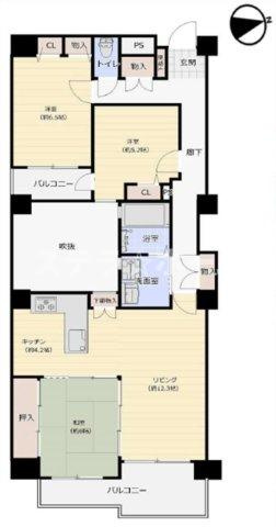 ベルク豊中宮山の間取り|3LDKの物件です