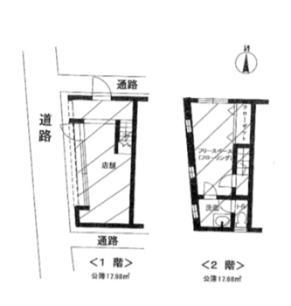 中山手通3丁目連棟店舗の間取り