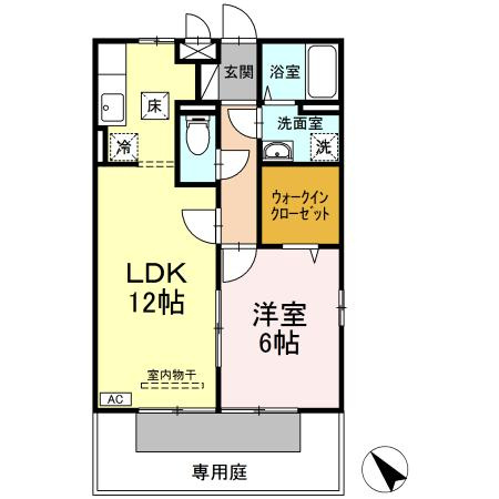 セイシェル・大山 B棟の間取り|使い勝手の良い間取りです♪