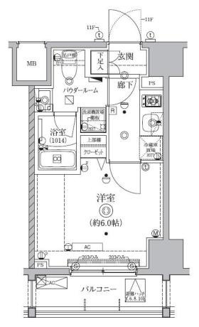 【間取り】 | クオリタス南大井 | 間取り図