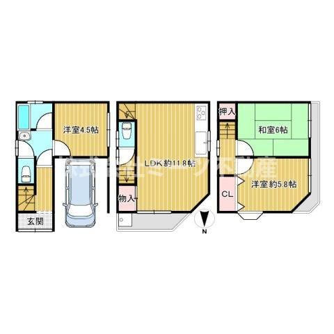 菱江5丁目　中古戸建の間取り