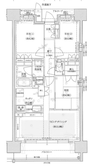 【間取り】 | ザ・京都レジデンス四条河原町