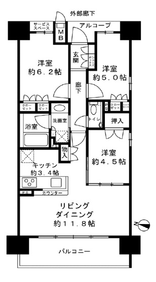 【間取り】 | ザ・京都レジデンス四条河原町