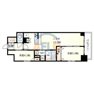 【間取り】 | スプランディッド上本町WESTⅡ　生魂小学校区 | スプランディッド上本町WESTⅡ　間取り
