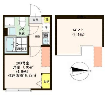 練馬区上石神井１丁目のアパートの間取り