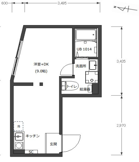 BASE三ツ沢下町の間取り
