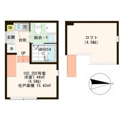 足立区梅島１丁目のアパートの間取り