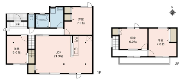 長野市松代町松代　中古戸建の間取り|間取りは4LDK。全室6帖以上のゆとりの間取り設計です。
