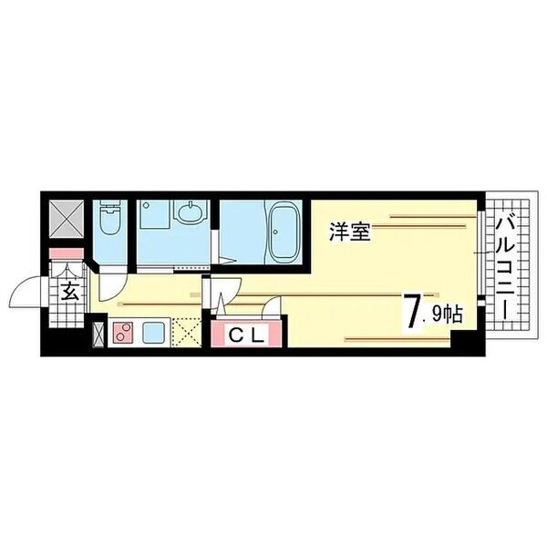 エスリード中山手県庁前の間取り