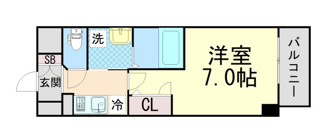 エスリード中山手県庁前の間取り