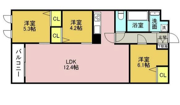 THE BELUGA　世田谷　RESIDENCEの間取り