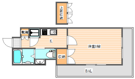 No.70　HARBOR SOUTH TOWER(No.70　ハーバーサウスタワー)の間取り|上部収納には各部屋専用の脚立がついているので女性も手が届きます