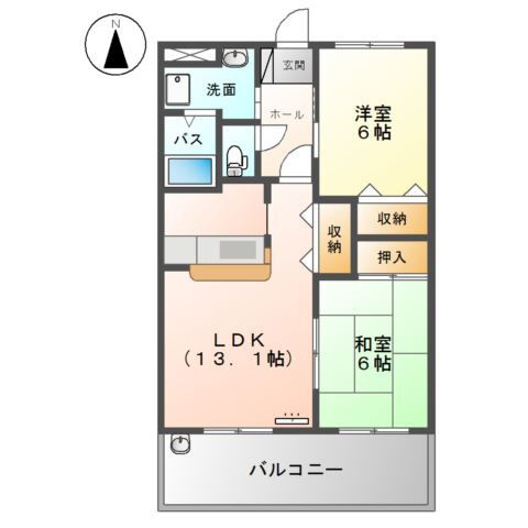 サンルーム秋桜の間取り