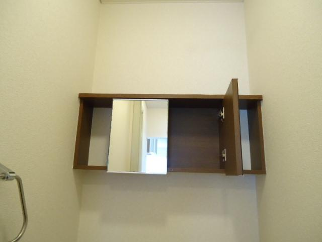 サザンクロスⅠのトイレ|鏡付きトイレ収納