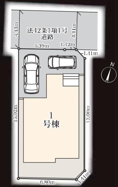 横浜市南区大岡３丁目の新築一戸建の区画図
