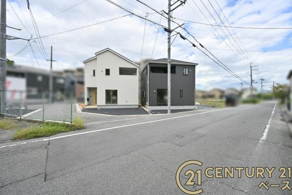 クレイドルガーデン箕山町 ５号棟 ／新築一戸建の前面道路含む現地写真|■現地撮影写真■ 前面道路は６ｍ以上と広くゆったりしています！