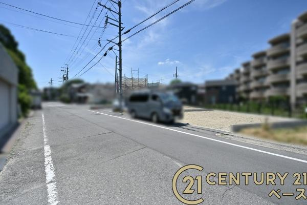クレイドルガーデン箕山町 ６号棟 ／新築一戸建の前面道路含む現地写真|■現地撮影写真■ 前面道路は６ｍ以上と広くゆったりしています！