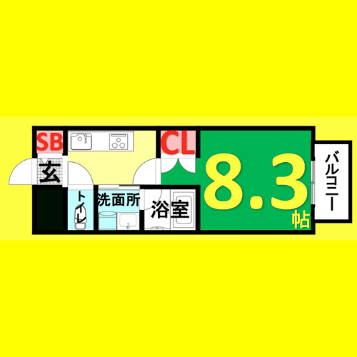 シティライフ今池　名古屋市賃貸　仲介手数料無料の間取り