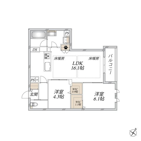 ヴィクトワール南流山の間取り