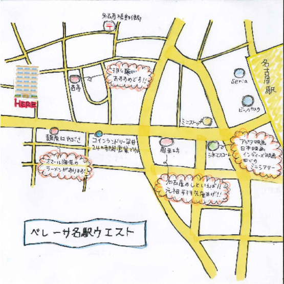【地図】 | ベレーサ名駅ウエスト